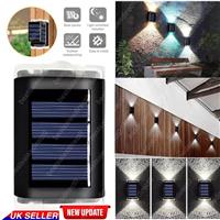 4x SUPER BRIGHT SOLAR POWERED DOOR FENCE WALL LIGHTS LED OUTDOOR GARDEN LAMP UK