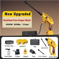 2 Battery Cordless Car Garden High Pressure Washer Jet Water Wash Cleaner Gun