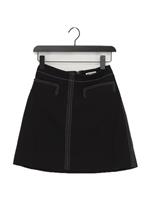 Whistles Women's Mini Skirt UK 6 Black 100% Polyester Short Mini