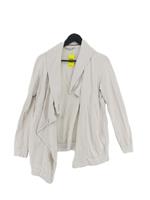 AllSaints Women's Cardigan M Grey Cotton with Lyocell Modal V-Neck Cardigan