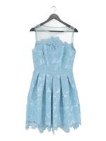 Chi Chi London A-Line Midi Dress UK12 in Blue