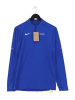 Nike Men's Loungewear S Blue Polyester with Elastane Crew Neck Basic