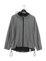 James Perse Women's Jacket M Grey Polyamide with Nylon Windbreaker