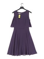 Hobbs A-Line Midi Dress UK10 in Purple
