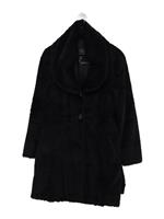 Steilmann Women's Coat UK 16 Black Viscose with Cotton Overcoat