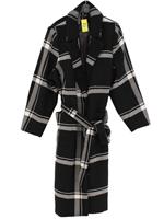 City Chic Women's Coat Chest: 42 in Black Checkered 100% Other Overcoat
