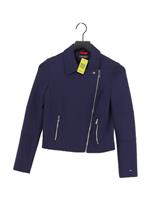 Tommy Hilfiger Women's Jacket UK 6 Blue Viscose with Polyamide Motorcycle Jacket