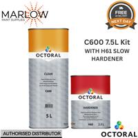 OCTORAL C600 RAPID PRODUCTION CLEARCOAT KIT 7.5L - WITH H61 SLOW HARDENER