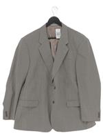 Gurteen Men's Blazer Chest: 46 in Grey Polyester with Viscose, Wool Overcoat