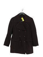 Schneiders Salzburg Women's Coat UK 12 Brown 100% Polyester Pea Coat