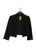 Alice + Olivia Women's Blazer Chest: 36 in Black Polyester with Spandex Overcoat