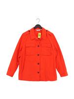 & Other Stories Women's Jacket UK 10 Orange 100% Cotton Bomber Jacket
