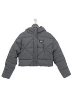 Jack Wills Women's Jacket UK 8 Grey Nylon with Polyester Overcoat