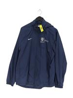 Nike Women's Jacket M Blue Nylon with Polyester Windbreaker