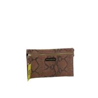 Edina Ronay Women's Bag Pink Animal Print Leather with Polyester Clutch