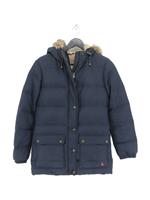Jack Wills Women's Coat UK 8 Blue Nylon with Other, Polyester Quilted
