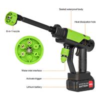 Cordless Car High Pressure Washer Jet Water Wash Cleaner Gun with 2Battery--USED