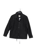 Zara Women's Coat M Black 100% Polyester Overcoat