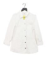Monsoon Women's Jacket L White Cotton with Elastane Motorcycle Jacket