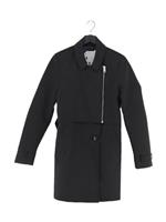 Superdry Women's Coat S Black Polyester with Cotton Trench Coat