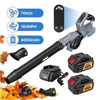 20V Leaf Blower Snow Dust Cleaner 3 Speed Air Blower 160MPH w/ 2*4.0Ah Battery