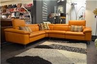 Orange Corner Sofa Power Recliner Tan Leather Corner Suite MARTINE EGOITALIANO