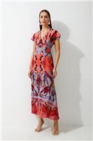 Karen Millen Maxi Dress UK10 in Multi RRP &pound;249