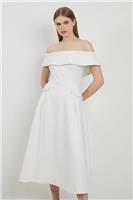Karen Millen A-Line Maxi Dress UK12 in Cream RRP &pound;229