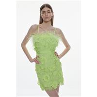 Karen Millen Mini Dress UK6 in Green RRP &pound;219
