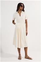 Karen Millen Wrap Midi Dress UK10 in Cream RRP &pound;219