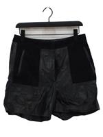 Karen Millen Women's Shorts UK 12 Blue 100% Leather Mom