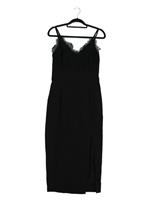 Karen Millen Slip Midi Dress UK10 in Black RRP &pound;199