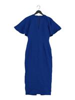Karen Millen Bodycon Midi Dress UK8 in Blue RRP &pound;199