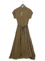 Karen Millen Shirt Midi Dress UK8 in Brown RRP &pound;169