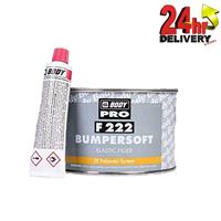 HB Body 222 Bumpersoft Car Body Filler Soft Black Putty For Plastic Bumpers 1kg