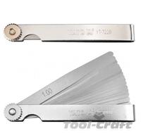 Yato professional metric feeler gauge 100 mm 17 gauges, taper, 0.02-1mm (YT-7220