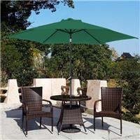 2.5M Round Garden Parasol Umbrella Patio Sun Shade Aluminium Crank Tilt Green