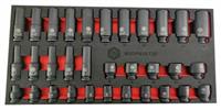 Britool Hallmark 3/8"D 32pce Impact Socket Set Std & Deep 7mm - 22mm 12 Point