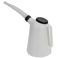 Fluid Fuel / Oil Measuring Jug 5 Litre Cap & Flexi Spout With Secure Lid