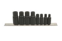 MAGNETIC TAP SPECIAL SQUARE SOCKET SET 1mm - 8mm ON STORAGE RAIL