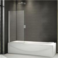800x1400mm 180 Pivot Shower Bath Screen Frameless Over 6mm Glass Door Panel