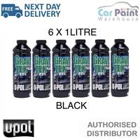 6 x 1L U-pol BLACK Gravitex Plus HS Stonechip Protector 1L UPOL Stone Chip