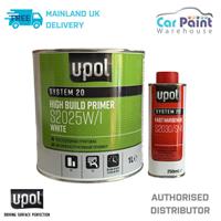 U-POL WHITE 1.25L 2k HS High Build Primer Filler Kit S2025 1L S2030 2pack UPOL