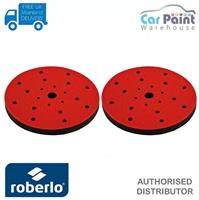 2 x Roberlo DA Interface Pad 150mm 6 Soft Foam Pad Sanding Polishing