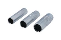 Tool Thin Wall Walled Spark Plug Socket Set 3pce Set 14mm 16mm 18mm Plugs LL