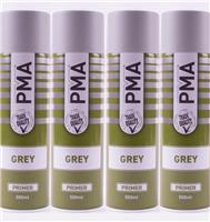 4x PMA Professional Grey Primer 500Ml Spray Paint High Coverage
