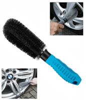 Alloy Wheel Brush Car Cleaning Washing Easy Reach Soft Bristle Handle Grip Bike