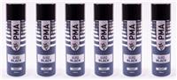 6x PMA Professional Gloss Black 500ml Spray Paint High Coverage