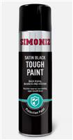Simoniz Large Tough Satin Black Aerosol Car Auto Spray Paint 500ml SIMVHT51D