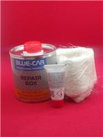 BLUE CAR FIBRE GLASS Polyester Resin Hardener Mat Repair Kit Box Set 200G
